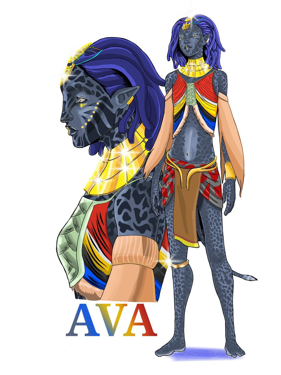 Ava Dinka Nilotic, the Nubian princess, character design