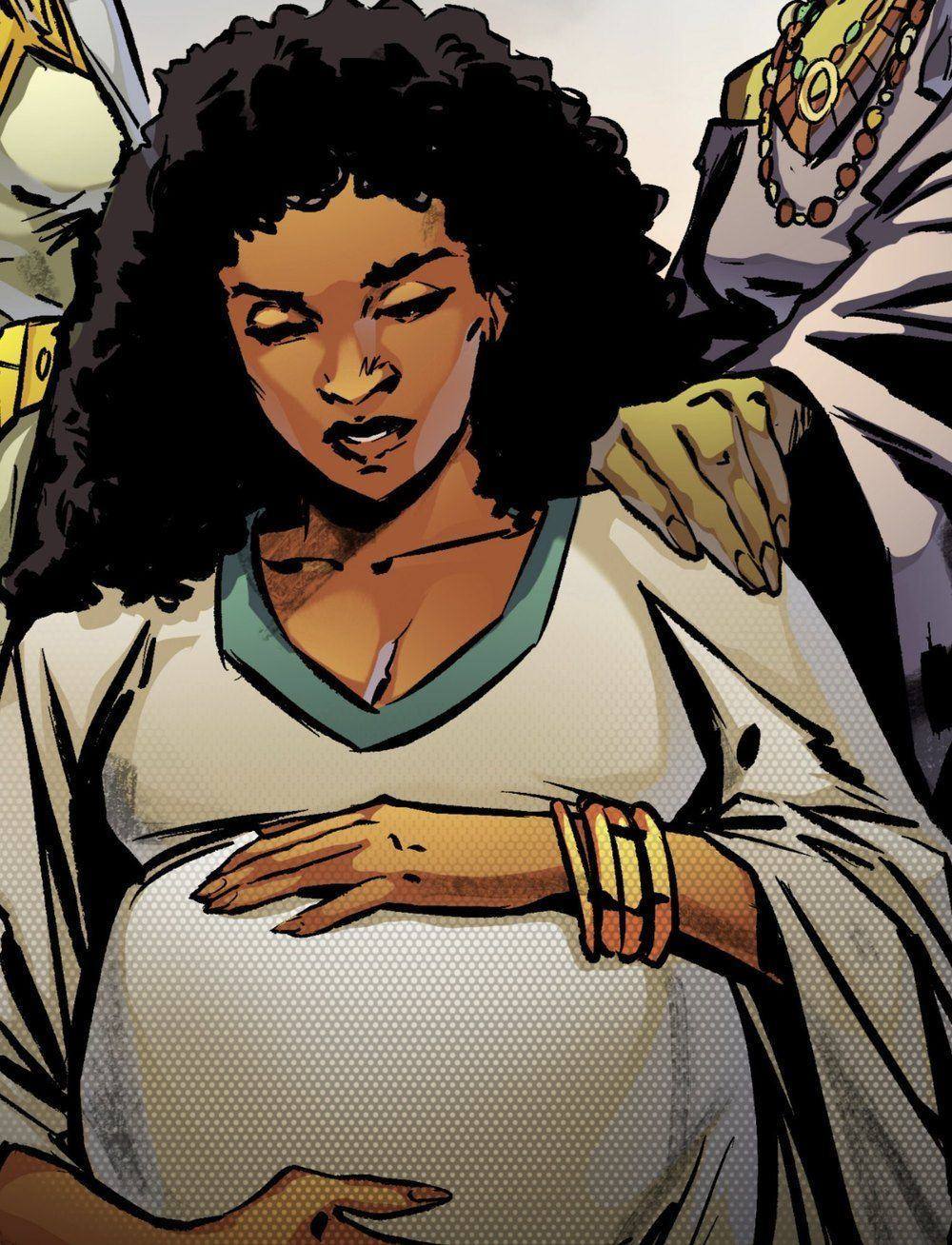Kimoya pregnant with Zaiire, the storm child