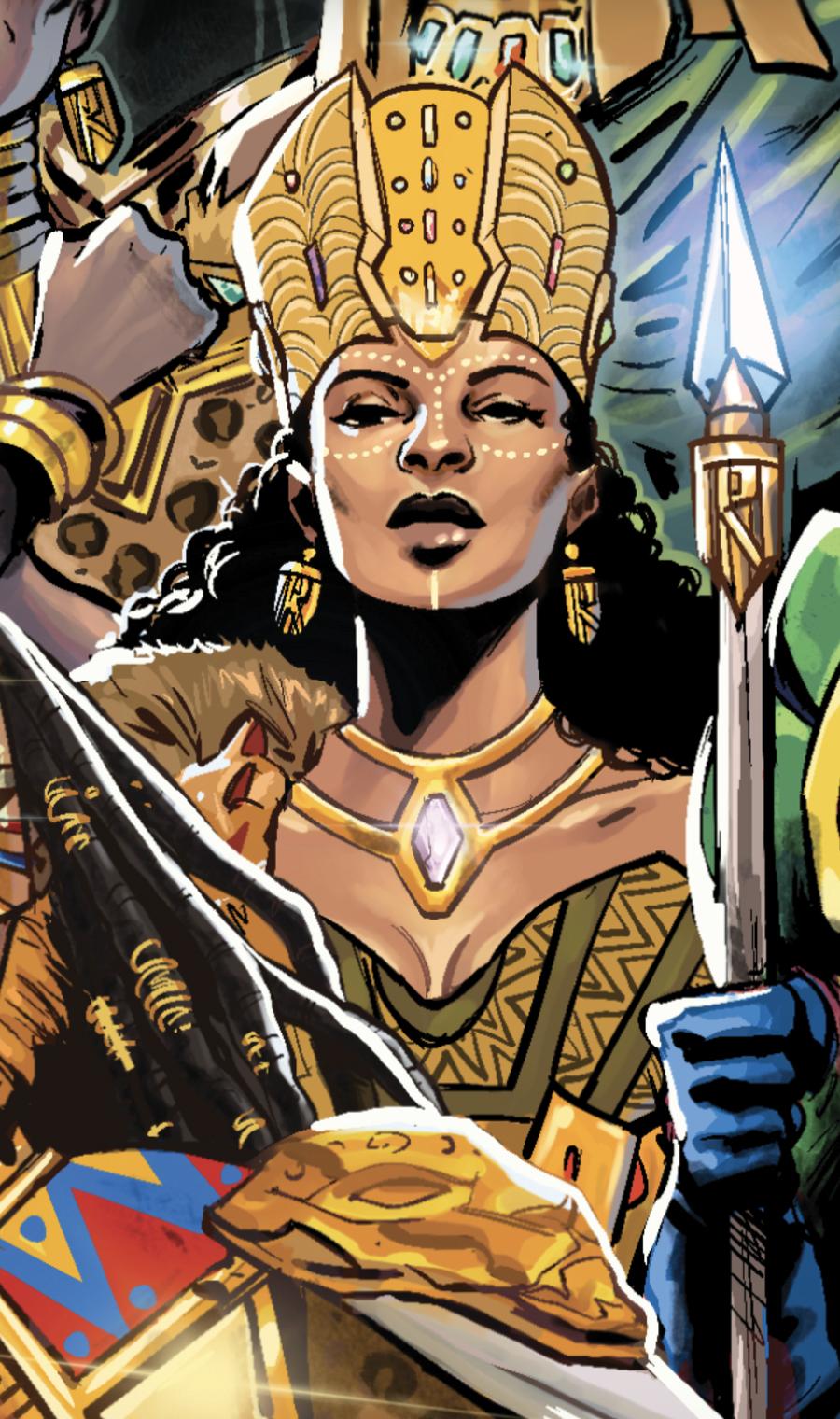 Une reine guerrière africaine de l’illustration de couverture de la BD Zaiire